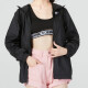 Nike (NIKE) two-piece nike women's suit, fashionable and breathable sportswear, hooded jacket, foot-collar trousers, DM6180-010/single-piece black jacket/suggested to take a size smaller XL