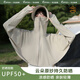 Tingyi sun protection clothing for women, ice silk sun protection clothing, short anti-UV summer fishing clothing, light shawl, custom LOGO printing, large brim style - classic gray, one size fits all, 80-140 Jin Jin equals 0.5 kg