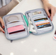 Viaje al extranjero Passport Bag ID Bag Bag Multi-Function Passport Pasaporte Clip de almacenamiento impermeable Bolsa de aire Boleto de aire Caso de protección Azul Azul Bolella B Modelo B Modelo