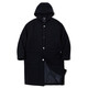 
Maden Workwear American retro college style wool woolen coat hooded warm mid-length wool jacket men's winter navy blue S (165)