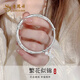 Lao Fengxiang Silberarmband reines Fuß Silber 999 Frauen für ein Festkreis für Frauen Geburtstagsgeschenke Mädchen Frau Silber Schmuck junges Armband Blumen Schmetterlingsarmband [Lao Fengxiang Brand Geschenkbox] 251G Matching Certificate