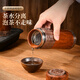 Hantang Yixing Purpur Ton Inner Bottom Isolation Cup Gesundheitsmännungen und Frauen Baifu High-End-Tee Tasse für Eltern und ältere Geschenke Customized Black Frosted Baifu Griff Tasse