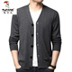 
Woodpecker (TUCANO) high-end autumn and winter knitted wool cardigan for men's middle-aged solid color long-sleeved V-neck button sweater jacket men's clothing gray K007 170/L recommended 120-140Jin [Jin equals 0.5 kg]