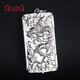 GsunG platinum PT950 men's hang tag with atmospheric relief embossed dragon brand pendant square zodiac pendant for men in their zodiac year calculated based on the gold price of the day