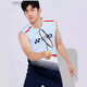 Gu Jianmu 2023 Sommer Yy New ärmellose Badmintonanzug Herrenanzug mit schnellen atmungsaktiven Sportwechsel Tisch Tennis Badminton Net Volleyball-Anzug 1032 Männer schwarzer Ärmeln: mit schwarzen Hosen xl xl