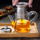Yipin Workshop High Temperature Resistant Thickened Glass Teapot Filter Heat Resistant Teapot Flower Teapot Household Tea Set Tea Cup Set Yinquan Kettle 380ml