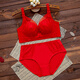 
Shihuaxiang Dragon Year Year of the Year of the Nation of the Year of the Women's Underwear Set Big Red Suit Women's Thin Style Wedding Bride Small Breast Collection Bra 1203 Red Suit (Thin) 80C 36