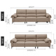 Gujia Home Función Eléctrica Sofá Sofá Pasquillo Italiano Sofá de pared cero 6212 Cuero fijo 1253 Subsidio nacional [Phantom Black] Tres personas 2 Electric 2.77m