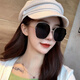 Mijilin 2022 new style sunglasses for women, sun protection, slimming, large frame, fashionable Korean version, Internet celebrity, same style, versatile sunglasses, white glasses + mirror box + mirror cloth