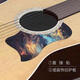 Chuangjingyi chooses guitar transparent protective board Folk guitar protective board film Ukulele protective film Frosted panel decorative decal Bird type-Silver Chinese dragon type