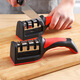 Four-stage rapid manual knife sharpener, household kitchen knife sharpening whetstone, kitchen multi-functional diamond sharpening rod, three-stage whetstone