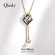Qlady crystal geometric sweater chain women's long necklace high-end sweater pendant accessories pendant birthday gift for wife