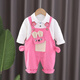 G.Duckkids Marke Children's Overalls Set Frühlings- und Herbstbabykleidung für Jungen und Mädchen, kleine und mittelgroße Kinder Frühling Zwei-teilige Set Brown 100