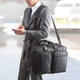 Sanwa Versorgung Computerbeutel tragbare wasserfeste Notebook-Beutel mit großer Kapazität Multifunktional Rucksack Männer One-Shoulder Aktentasche Schwarz 15,6 Zoll