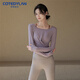 Cote du Lan Cote du Lan brand yoga clothes slim slim long-sleeved tops for women professional sports running Pilates Purple S