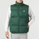 Nike cotton vest men's 2025 summer new style running fitness down comfortable stand collar zipper casual sports jacket FB7374-323 fir green/white (cotton jacket) M