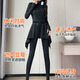 Aimengniao (Aimengniao) Running Sports Suit for Women 2024 Nouveau gymnase Séchant rapide des vêtements de séchage grimpant Badminton Dance Yoga Suit haut de sens Sense / Brick Red + Black L (Sélectionnez Code pour se référer au tour de taille du buste)