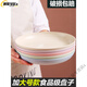 Miaopule high quality disposable plate food grade thickened large rice husk hard dinner plate commercial banquet large plate special price light blue 20cm large size 5 pieces