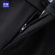 Luo Meng plus velvet thickened anti-wrinkle iron-free trousers men's elastic overalls business suit trousers straight-leg dad casual trousers