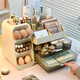 Nafenai Desktop Cosmetics Storage Box High-end Makeup Brush Storage Bucket Skin Care Product Compartment Drawer Storage Box Storage Rack Cream A/Makeup Brush Integrated Makeup Box