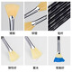 
Monet (Monet) Monet 15618 bristle fan pen gouache acrylic oil brush set wall painting umbrella brush long wooden pole design brush 0#1#2#3#4# (5 pieces