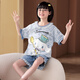 
Manido Summer Children's Kulomi Pajamas Thin Cartoon Set Little Girl Pure Cotton Short Sleeve Girls Home Cotton M6636 Women [Double Short] 100cm 8 size recommended 100-105cm