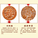 普生祥 桃木福字挂件圆盘挂盘木雕刻墙壁挂饰福字装饰工艺礼品肥城 五福临门 直径50cm