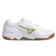 MIZUNO new badminton shoes breathable volleyball shoes table tennis shoes indoor and outdoor sports CYCLONE SPEED V1GA218152 white/gold 37 (235mm)