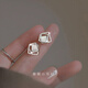Idel earrings women's niche design 2025 new trendy light luxury and elegant high-end earrings earrings gift small square earrings E2044
