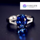 ECK925 Herringbone Natural Tanzanite Sapphire Ring Women's Ring Hand-Inlaid Ring Women's Main Stone 8X10mm Living Ring