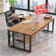 Zimuyaju office desk simple modern boss single table and chair combination commercial president manager desk office furniture 1.4*0.8m black frame + side cabinet color remarks