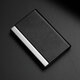 Ehrenmann Business Cowide Visitenkartenclip Männer Frauen große Kapazitätsrückgang Case Cart Card Card Hülle True Leather Kartuelle Customized Gift Schwarz