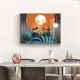 Villa Electric Meder Box Pintura decorativa hidráulica Moderna Versión horizontal Simple Restaurante Restaurante Caja Débil Pintura colgante Arte abstracto Mural Fulu Chengxiang 12593-2 Mirror Crystal Porcelana 100*80 Tamaño de la cubierta 84*73 Negro
