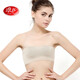 LangSha one-piece bandeau bra for women, anti-exposure, strapless bra, short style, one size fits all, skin color, one size