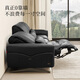 Gujia Home Italian 0 wall-facing sofa can enter the sweeper large seat deep and high-leg living room genuine leather 6223B [Expert] [You can enter the sweeper] Black three-person dual electric 3.05m