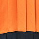 VOA silk dark pattern jacquard orange V-neck short sleeve asymmetrical bead pressed pleated swallowtail hem mulberry silk T-shirt BE679 Happy Orange (C02) XL