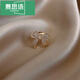 MUSIYU small brooch with bow on chest, no-seam shirt, anti-exposure button, versatile pin 14# bow pin