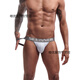 Chic Doll Sthong Men's Souswear Men's Underwear Double Tile Coton confortable et respirant Fil Sexy Low Hip Lift High Cross Cross European et American White 1 Strip L