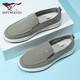 Sieben Wölfe Herrenschuhe Sommer Eis Silk Canvas Schuhe Herrenschuhe Männer weicher Sohle bequeme faule lässige Schuhe ein Fuß atmungsaktiv und geruchssicher 1187 Grün 41 - große Größe