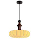 Tiffania Retro Französisch Schlafzimmer Stoff Kronleuchter Muster Chinesische Restaurantbar Tainanyang Romantic Room Hauptlampe AY9898-50 cm Drei-Farben-LED (Walnussfarbe)
