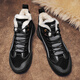 Jeep Herrenschuhe 2025 Neuer Frühlings- und Herbst warmer Schnee Martin Stiefel Outdoor Workwear Medium und High Top Casual Schuhe Schwarz 1289 (Lederschuhgröße) 42