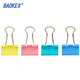 Baoke long tail clip dovetail clip color ticket clip Large medium size small ticket metal storage artifact Organize documents and test papers and tickets fixed books 19mm color long tail clip [40 pieces] small BC1365 1 cylinder []