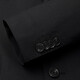 Angel Bird Suit Men's Autumn New Men's Business Casual Suit with Mulberry Silk Suit and Trousers Two-button Suit Suit Black Serge 44 A(165/88) /Please note waist or trousers