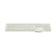 Double Feiyan (A4TECH) FG2000 Wireless Keyboard Set Mute Light Sound Office and Home Mouse Keyboard Set Light Sound Fashion Business Ultra-Thin Waterproof FN FG2000 (Beige White) Set