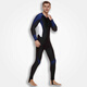 Sharbat quick-drying sun protection wetsuit men's one-piece long-sleeved trousers full-body swimsuit large size surfing and snorkeling wetsuit 1330 blue and black L 50-60KG
