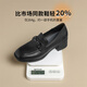 Zhr Capa de la cabeza de la cabeza de vaca Mocasfas de mujer Retro Caíla Retro Mujer zapatos de cuero de cuero Mujeres Toe Single Shoes Kl03 Negro 36