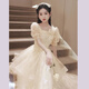 丽佰昕香槟色晚礼服裙女2025新款轻奢小众高端高级感声乐艺考主持人演出 香槟色 L  建议100-110斤