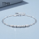 TTMIX shiny small sugar cube platinum bracelet PT950 fashionable women's platinum bracelet bracelet birthday gift double cross chain 3.7-3.9g