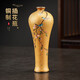 Jiutang pure brass small vase ornaments tea ceremony flower arrangement retro flower ware dried flowers creative tea ceremony tea pet ornaments Chunxiao-pure brass small vase