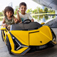 
Star Lulamborghini children's electric car four-wheeled car two-seater toy car can be seated for adults with remote control baby stroller. Painted blue four-wheel drive + MP4 LCD screen + 24V15AH leather seat + adult seat + soft wheel + remote control + swing
